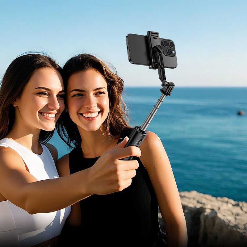 Ultra-Compact Bluetooth Selfie Stick and Foldable Travel Tripod (62cm)
