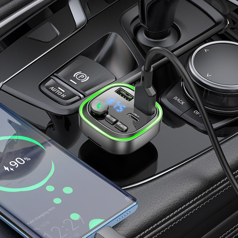 Broad QC3.0 Car Charger with Bluetooth FM Transmitter