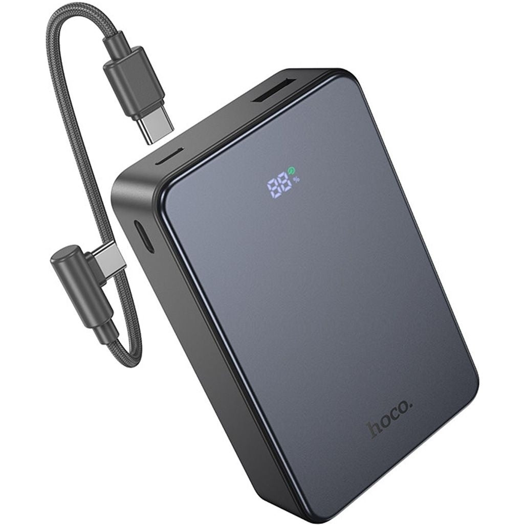 3C Certified Fast Charging Power Bank with Built-in Cable &amp; LED Display (20000mAh)