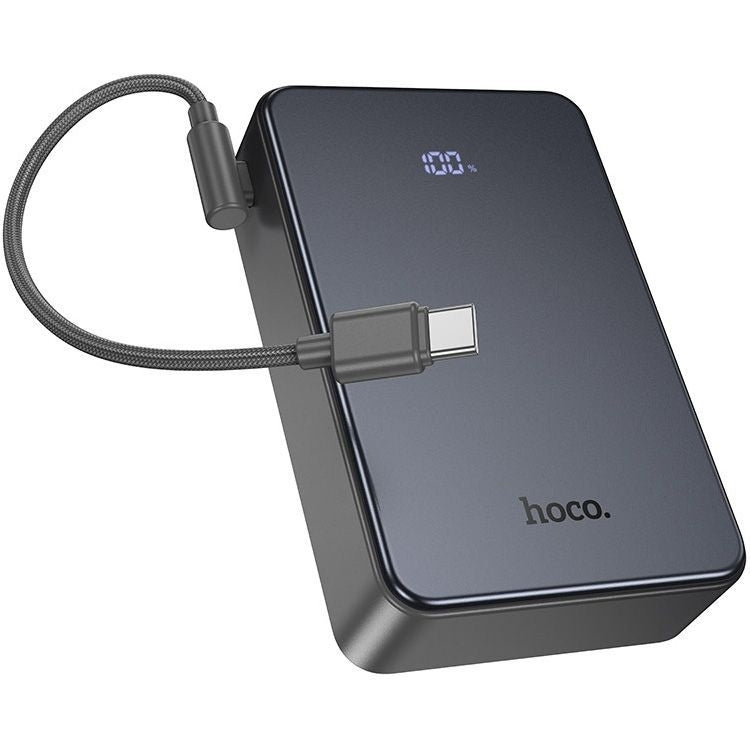 3C Certified Fast Charging Power Bank with Built-in Cable & LED Display (20000mAh)