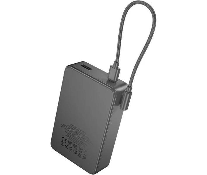 3C Certified Fast Charging Power Bank with Built-in Cable & LED Display (20000mAh)