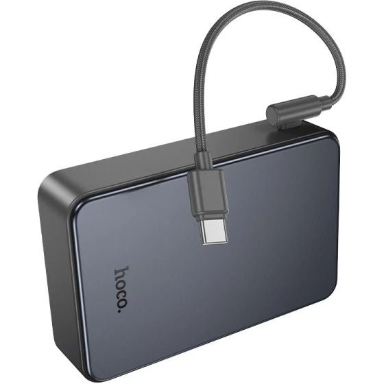 3C Certified Fast Charging Power Bank with Built-in Cable & LED Display (20000mAh)