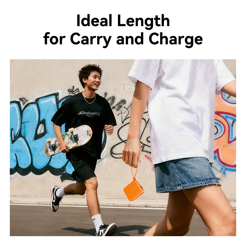 3C Certified P73 PD 22.5W Fast Charging Power Bank with Built-in Dual Cables (10000mAh)