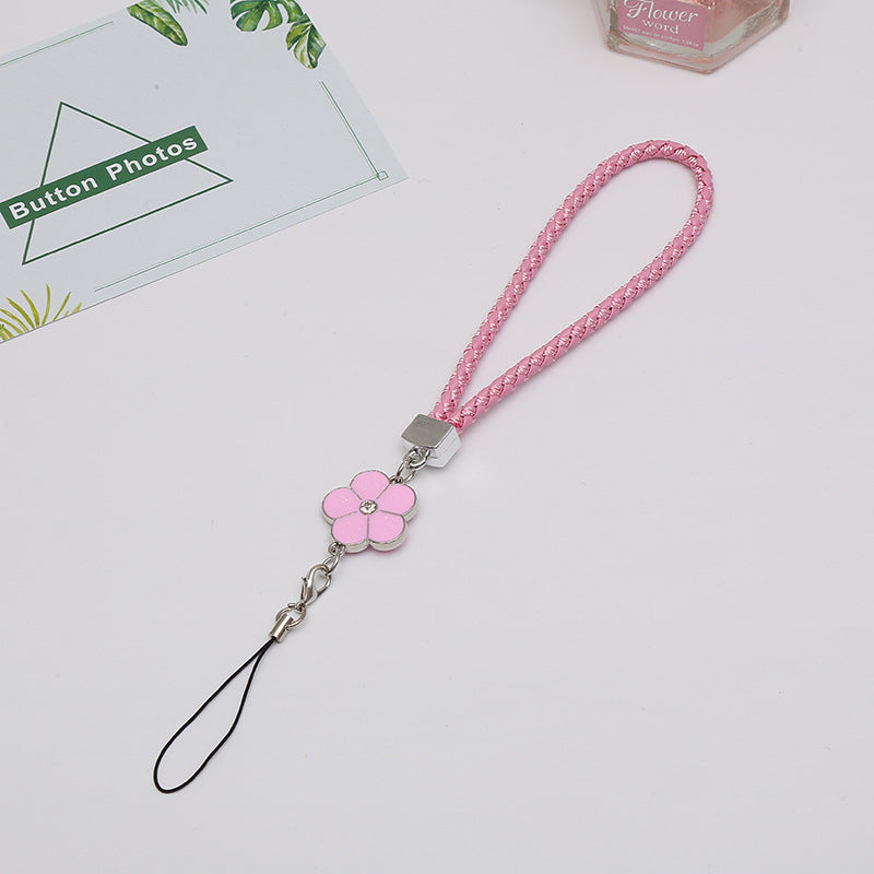 Woven Rope Little Flower Wrist Strap