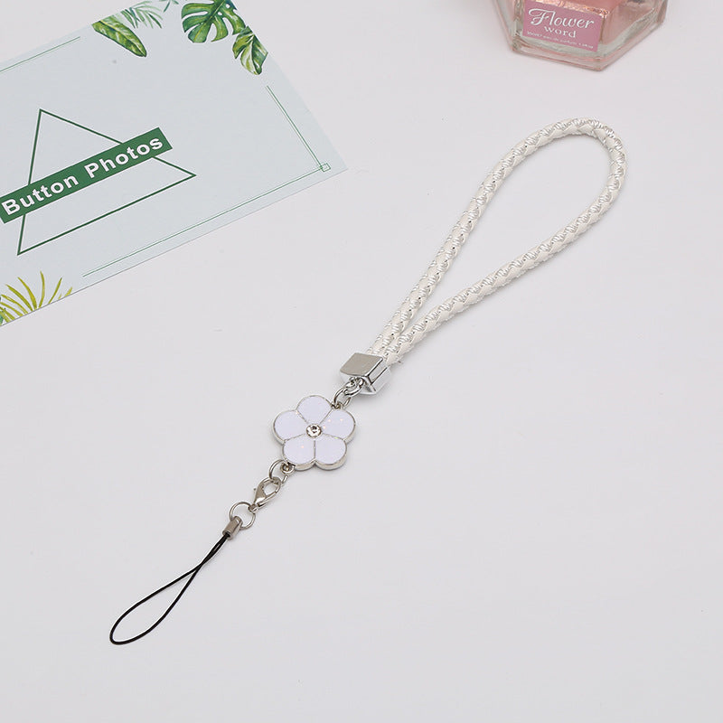 Woven Rope Little Flower Wrist Strap
