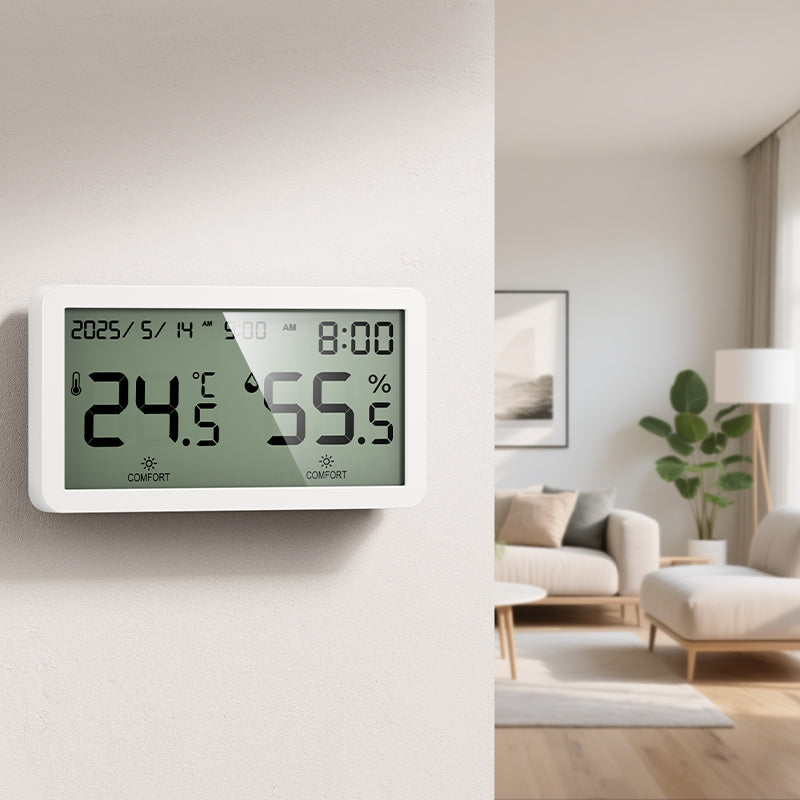 Indoor Electronic Alarm Clock, Thermometer, and Hygrometer