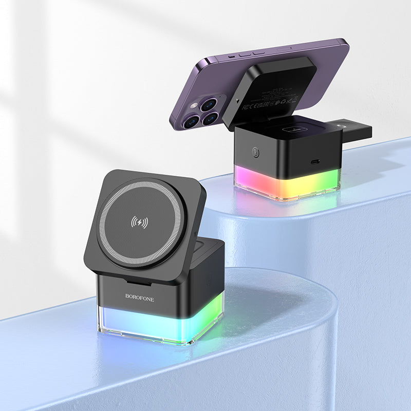 Square 3-in-1 Folding Magnetic Wireless Fast Charger