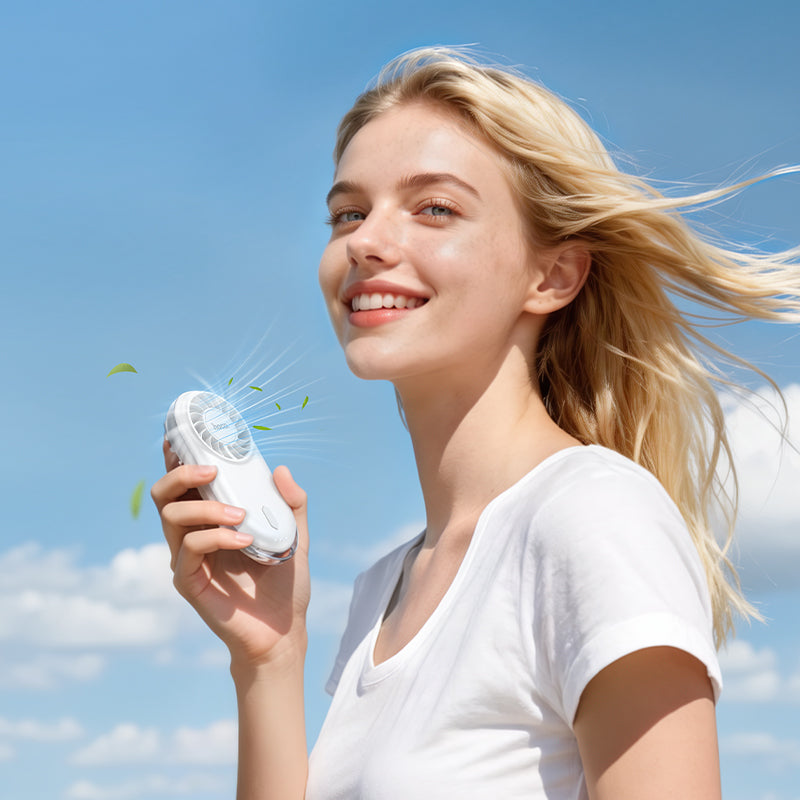 Ultra-Thin Portable Pocket Fan with Rechargeable Battery and 3 Wind Speeds
