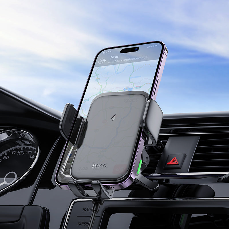 Wireless Charging Car Mount w/ Auto Clamping - SKmobile Canada