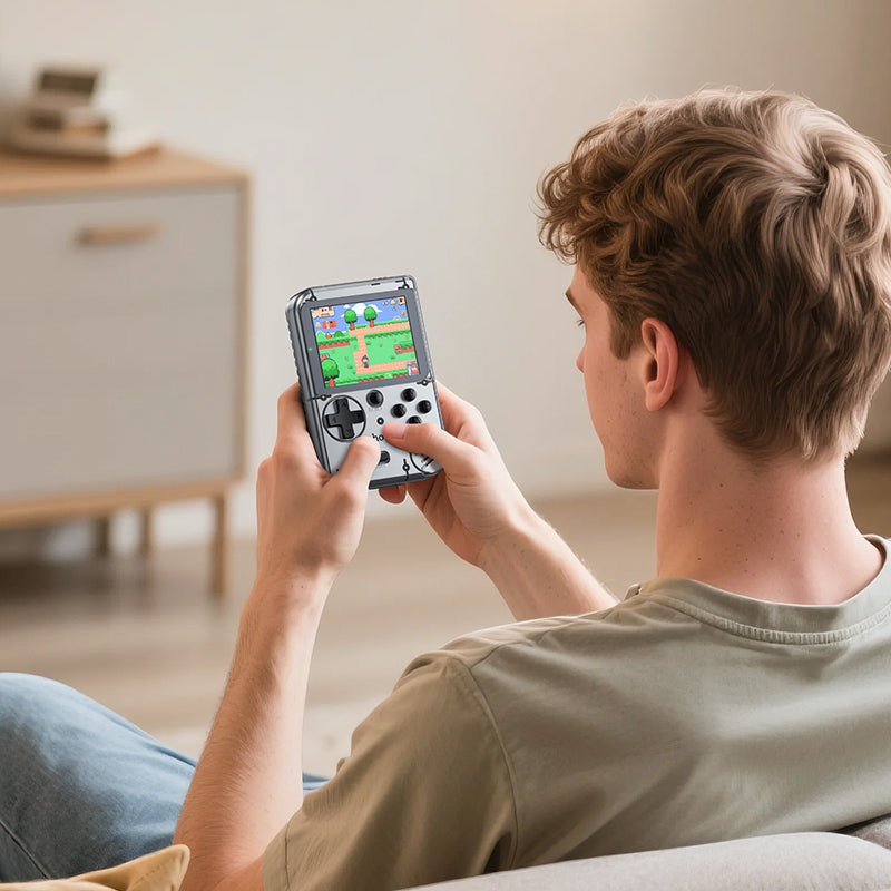 Retro Portable Vertical Handheld Game Console with 400 Classic Games