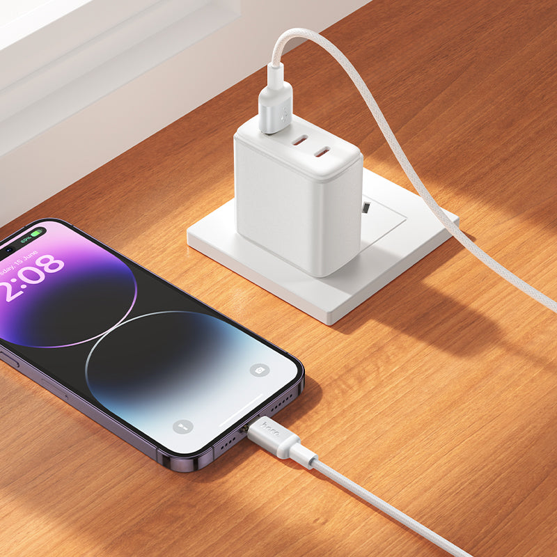 Durable Nylon Braided USB to Lightning Fast Charging and Data Cable (1m)