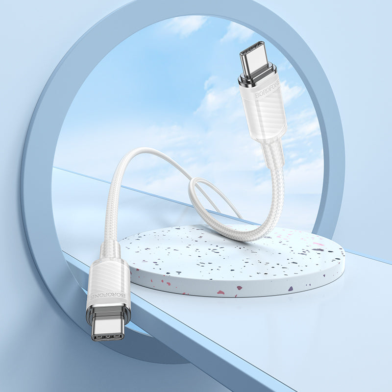 Borofone 60W Braided USB-C to USB-C Data and Charge Cable (1.2m)