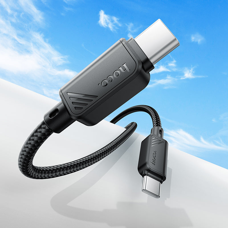 Hoco 60W Braided USB-C to USB-C Data and Charge Cable (1m)