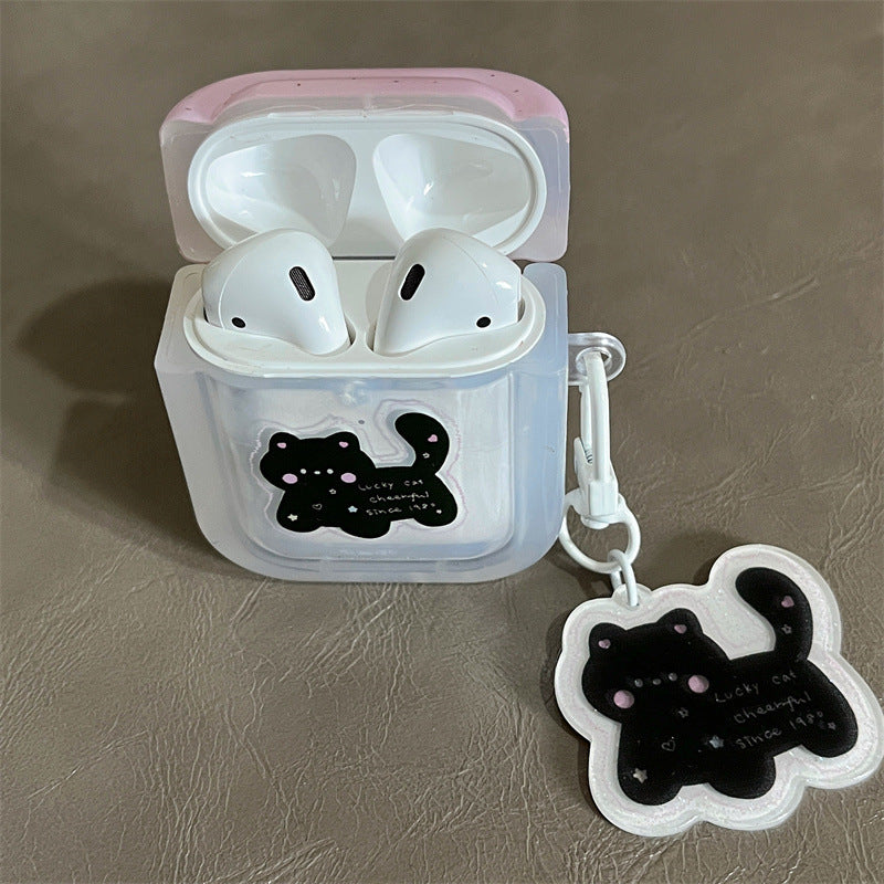 Pink White and Black Cat AirPods Case (Copy)