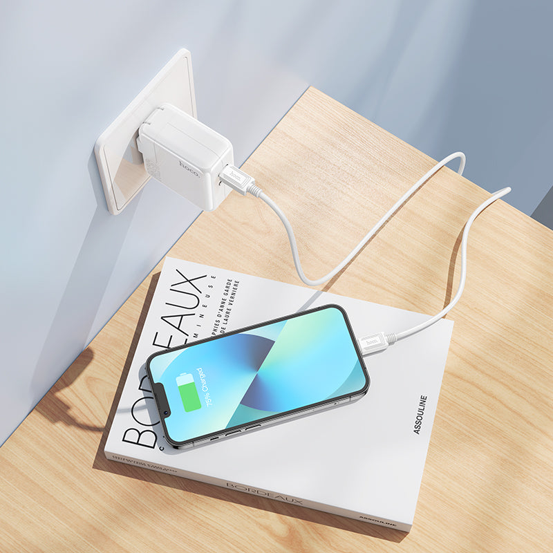 High Power 35W Dual Port USB-C PD Fast Charger with USB-C to Lightning (1 m) - SKmobile Canada