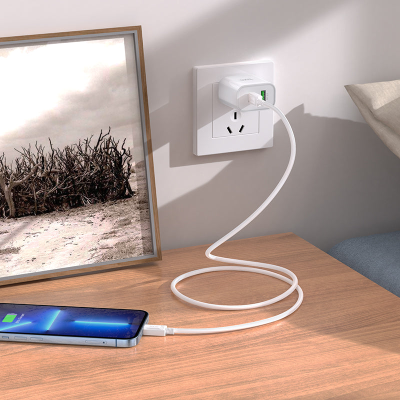 Quick Compact Charger 20W Dual Port USB-C + USB-A - SKmobile Canada