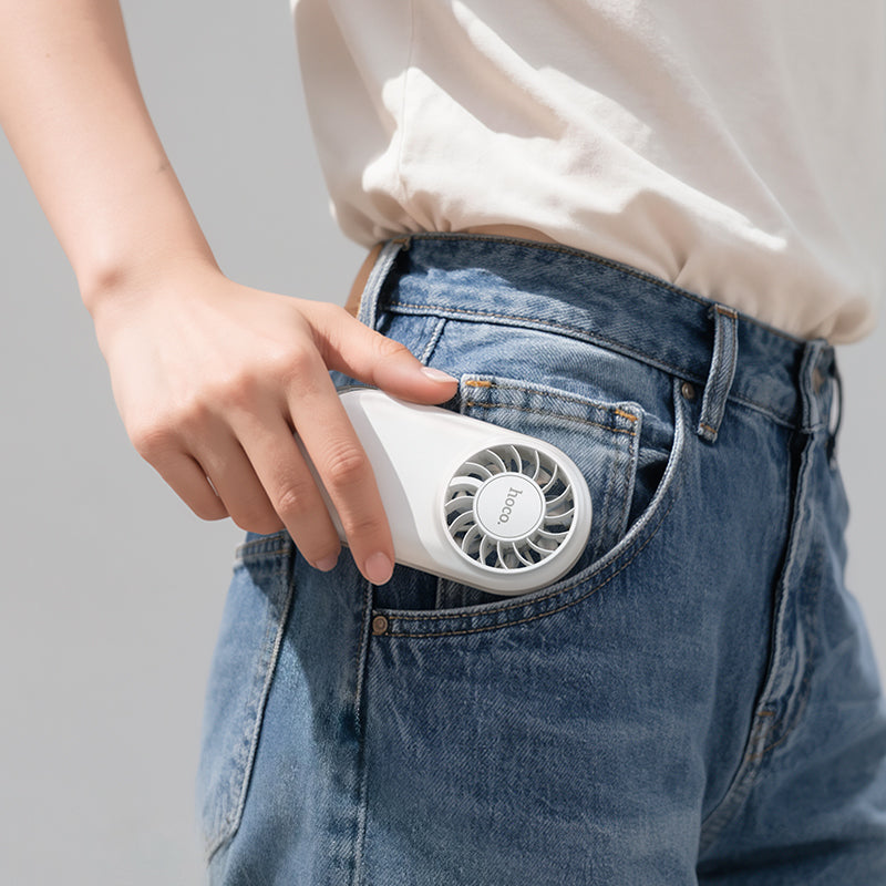 Ultra-Thin Portable Pocket Fan with Rechargeable Battery and 3 Wind Speeds