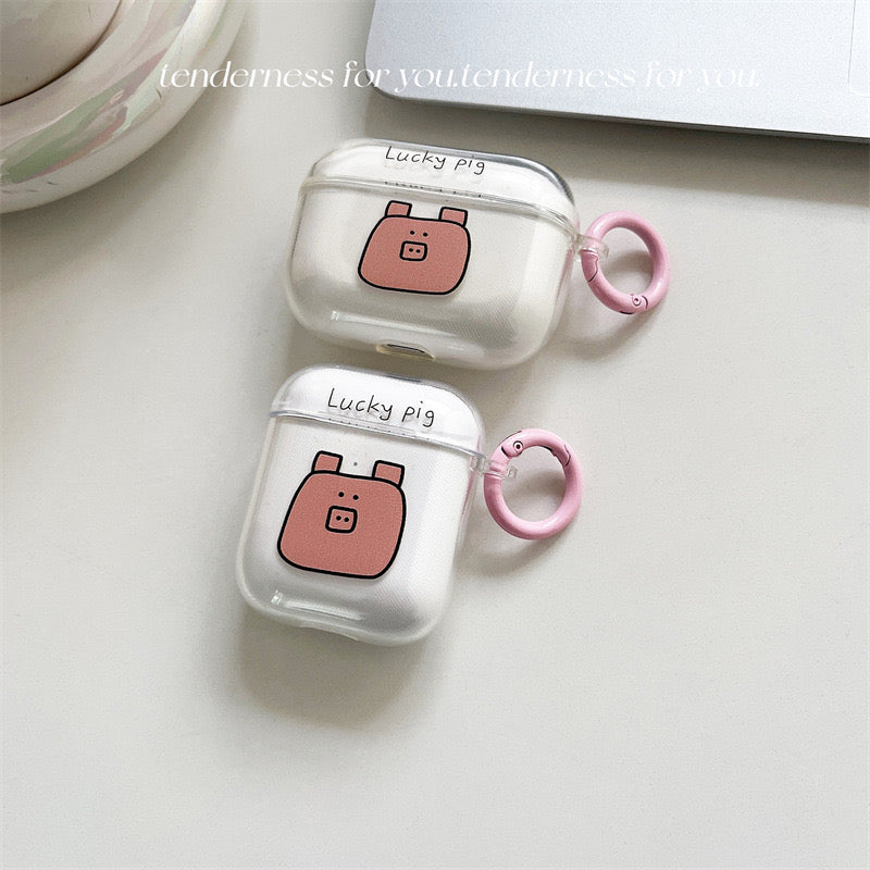 Lucky Pig Clear AirPods Case