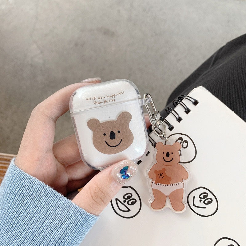 Brown Diapers Bear AirPods Case