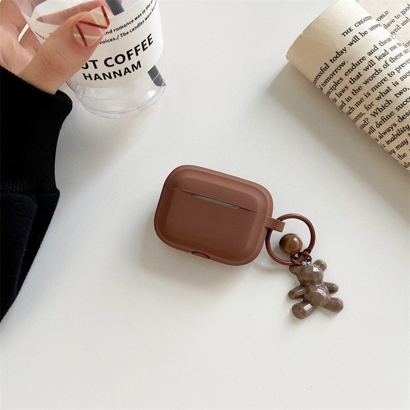 Brown Bear Sleigh Bell AirPods Case