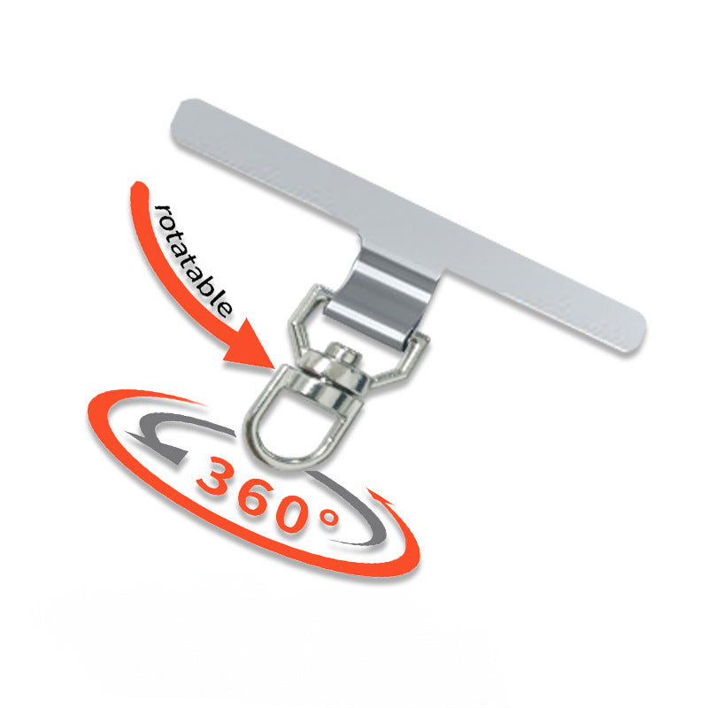 Rotatable Metal Tether Tab for Lanyard (Slim Rectangle)