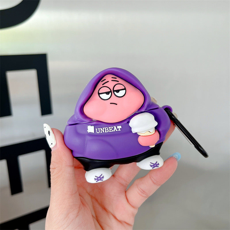 Purple Hoodie Guy AirPods Case