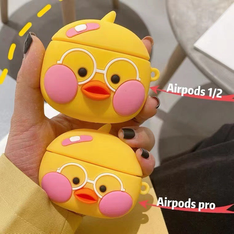 Chicken Bandage Glasses AirPods Case