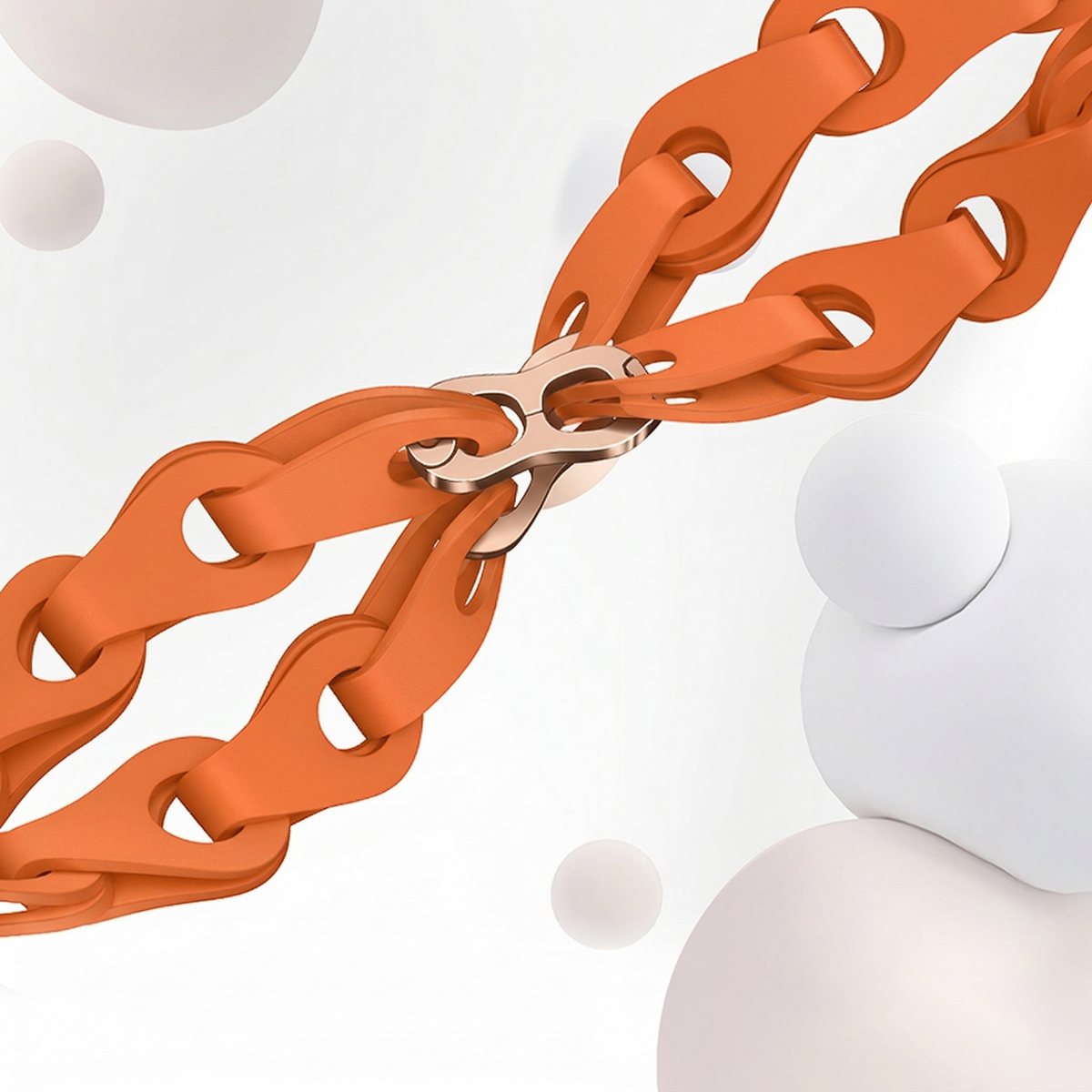 Breathable Chain-Link Silicone Bracelet Band for Apple Watch