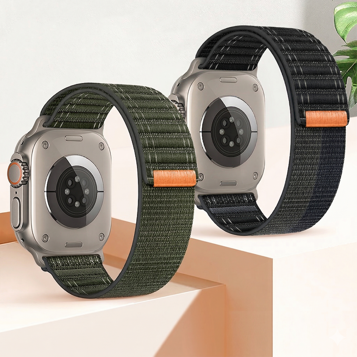 Lightweight Woven Nylon Wave Pattern Loop Band for Apple Watch