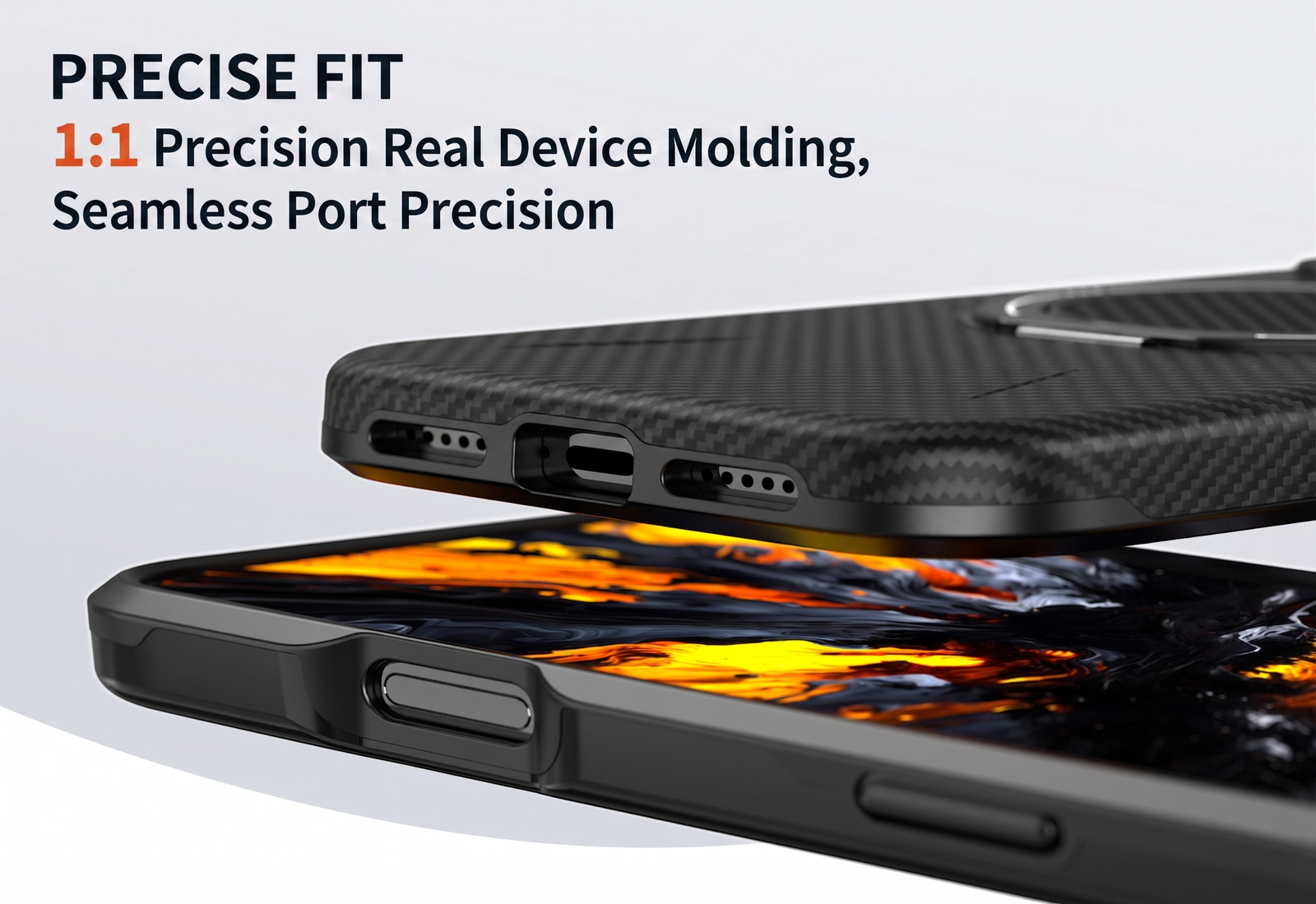 Magnetic 360° Rotating Ring Kickstand Case with Heavy Duty Protection