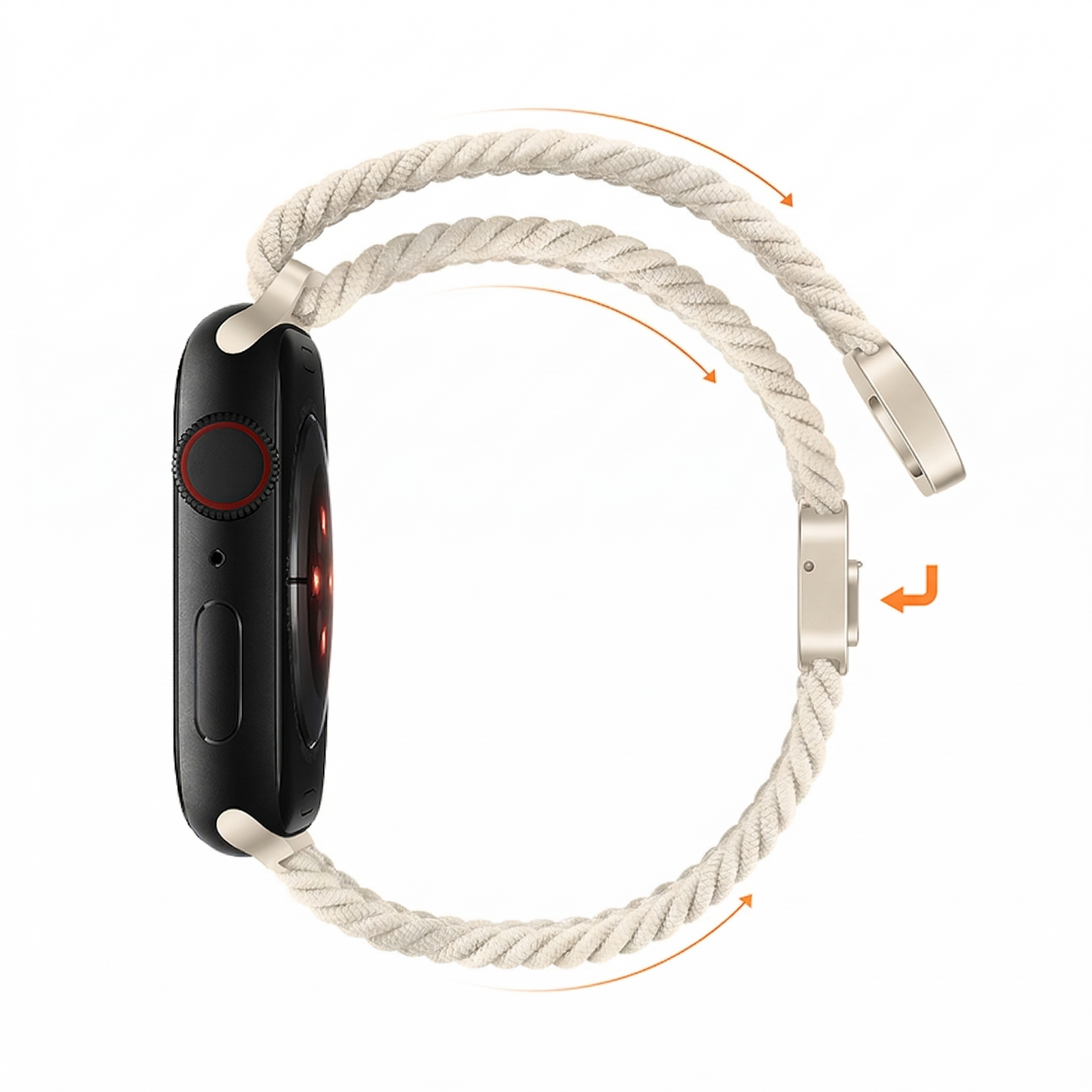 Premium Braided Nylon Loop Band with Magnetic Clasp for Apple Watch