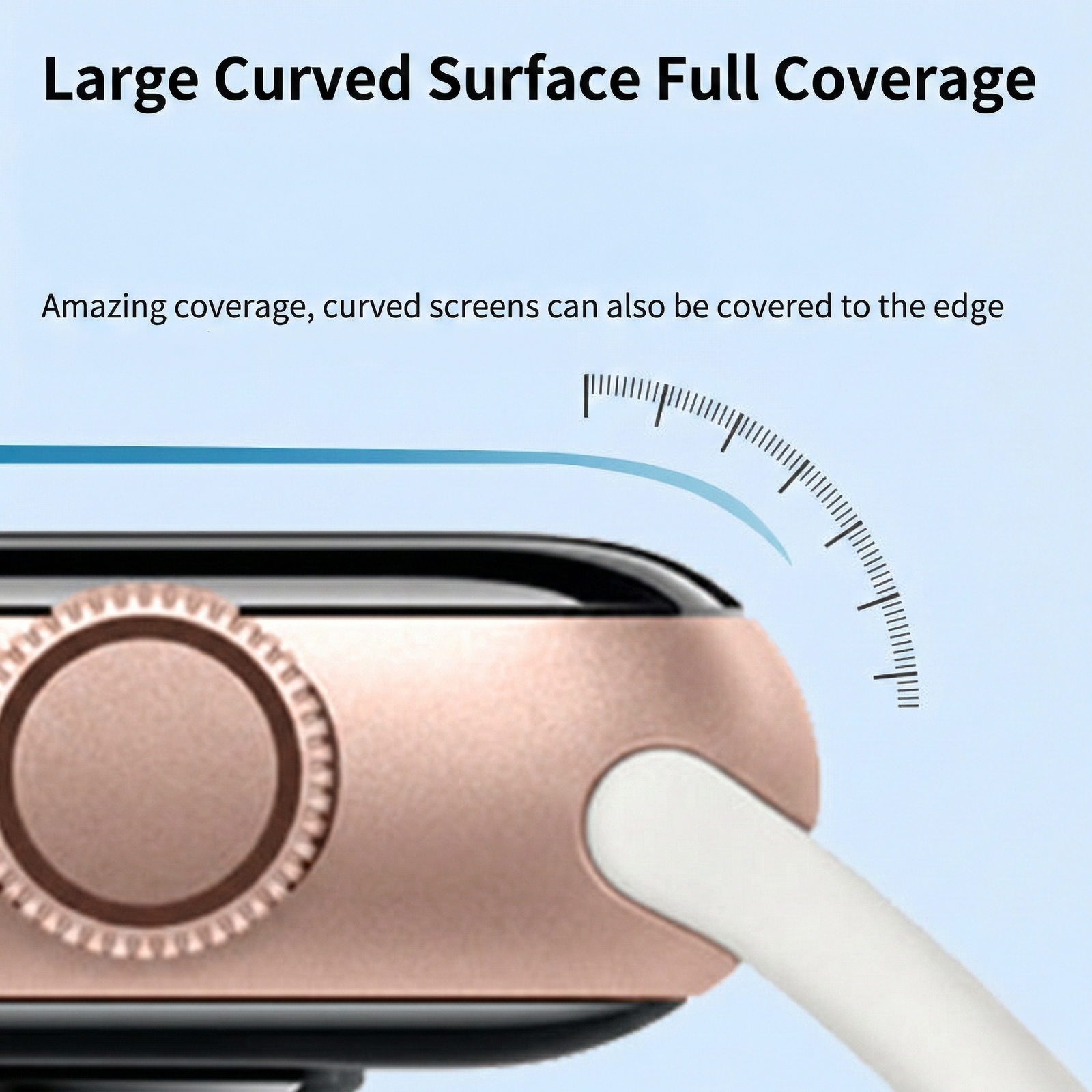 Edge-to-Edge 3D Curved Flexible Ceramic Screen Protector for Apple Watch