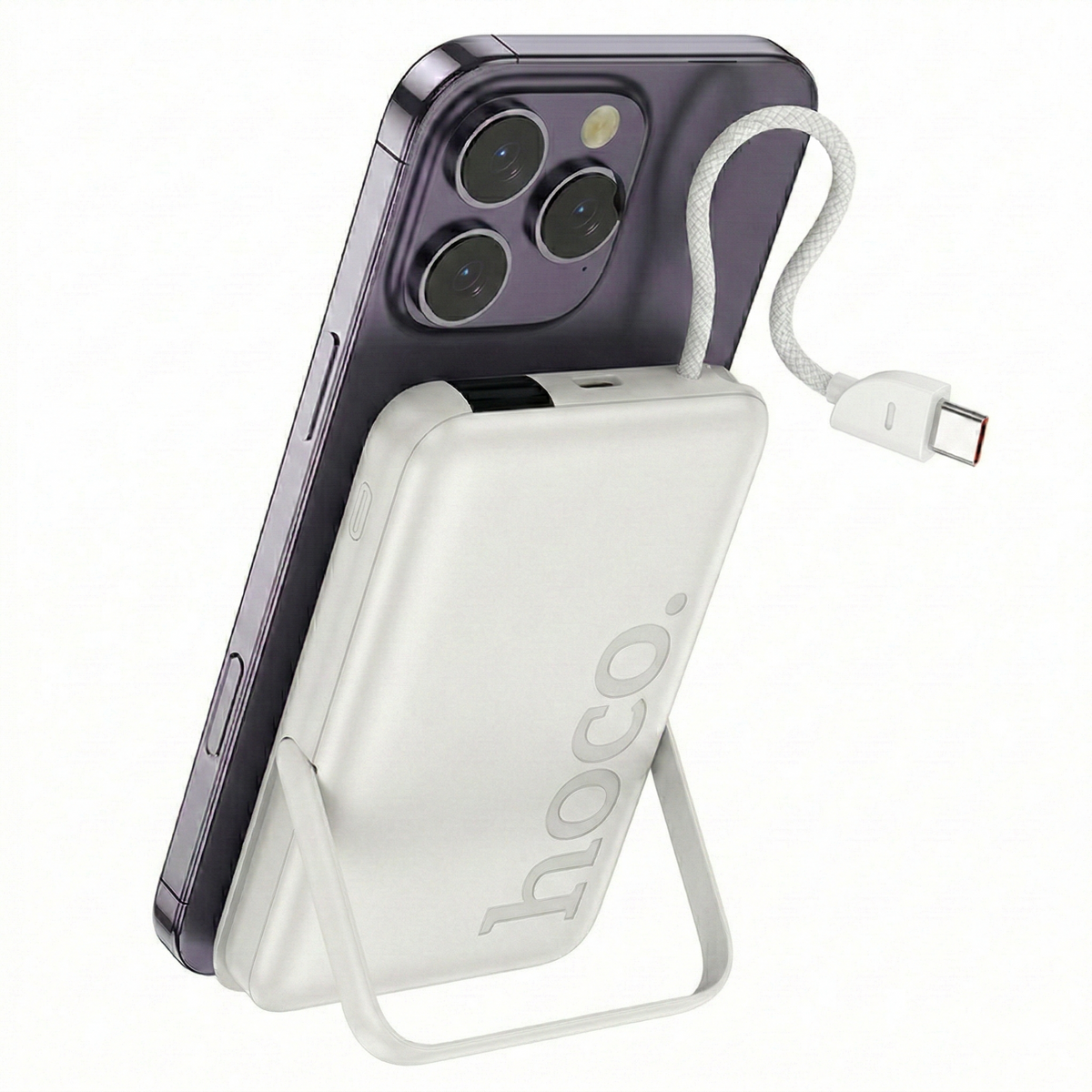 MagSafe Wireless Power Bank with Built-in Cable and Stand (10000mAh)