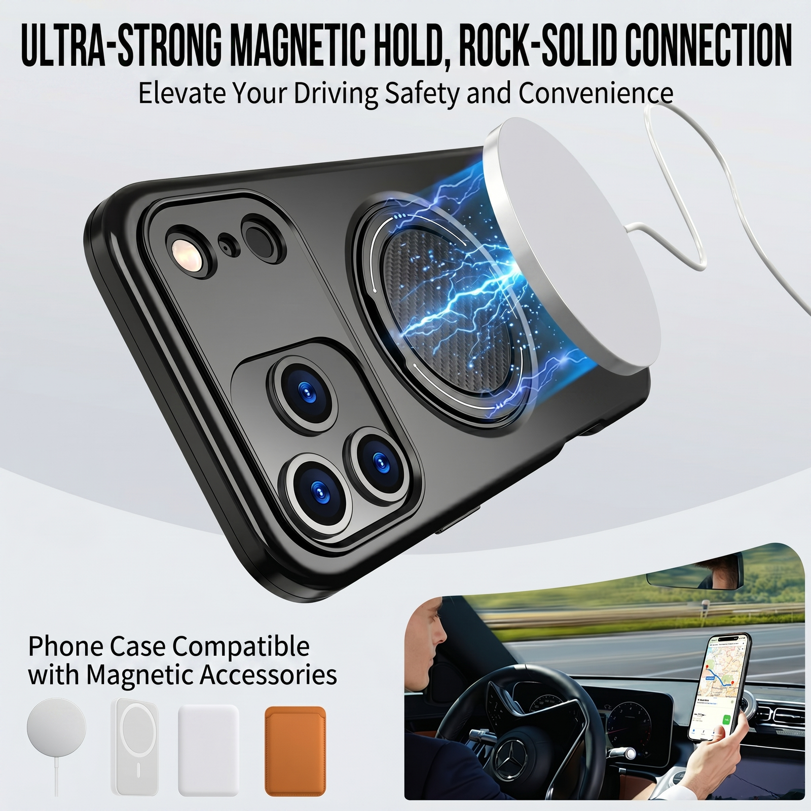 Magnetic 360° Rotating Ring Kickstand Case with Heavy Duty Protection