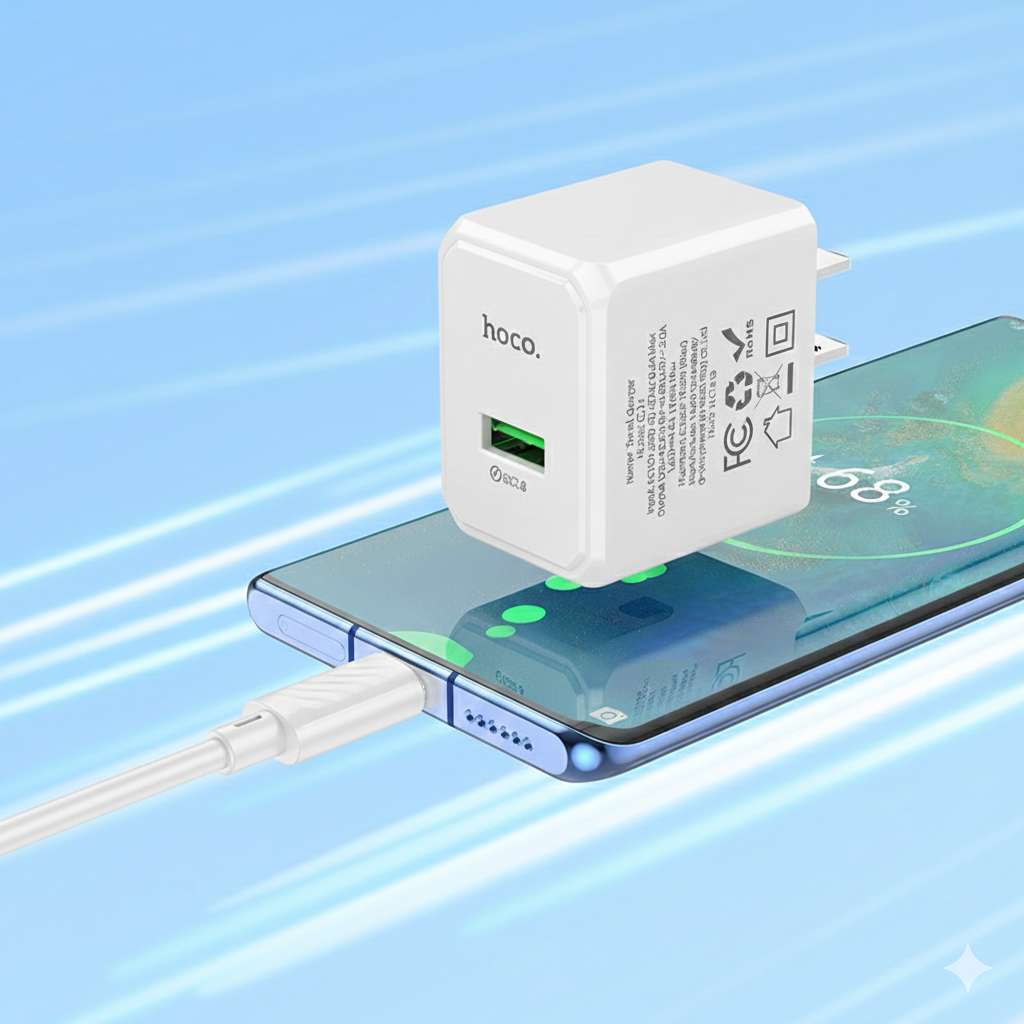 18W USB A Fast Charger QC3.0 Wall Adapter for Phones and Tablets