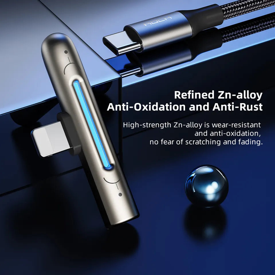 Rock Braided USB-C to Lighting Charge and Data (2m) - SKmobile Canada