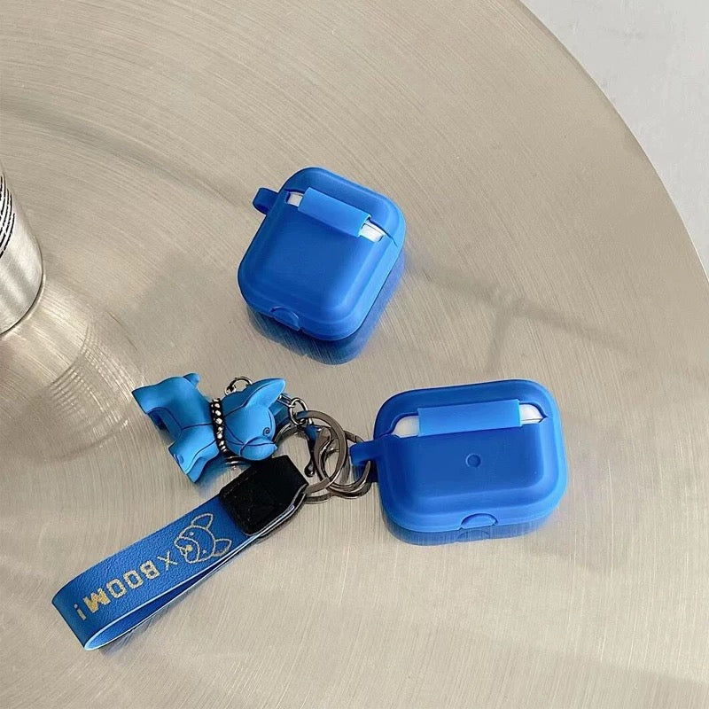 Blue Dog Charm AirPods Case