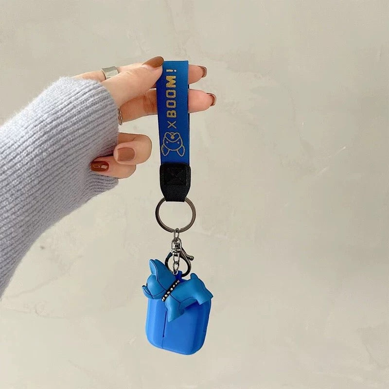 Blue Dog Charm AirPods Case