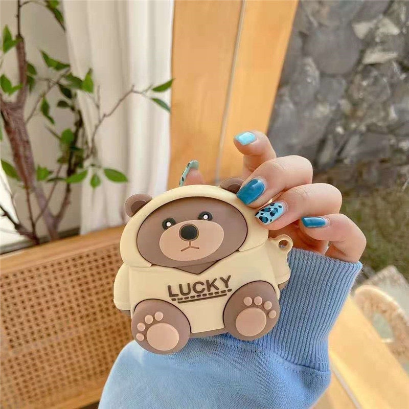 Lucky Hoodie Bear AirPods Case