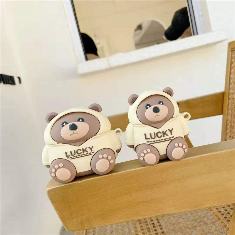 Lucky Hoodie Bear AirPods Case