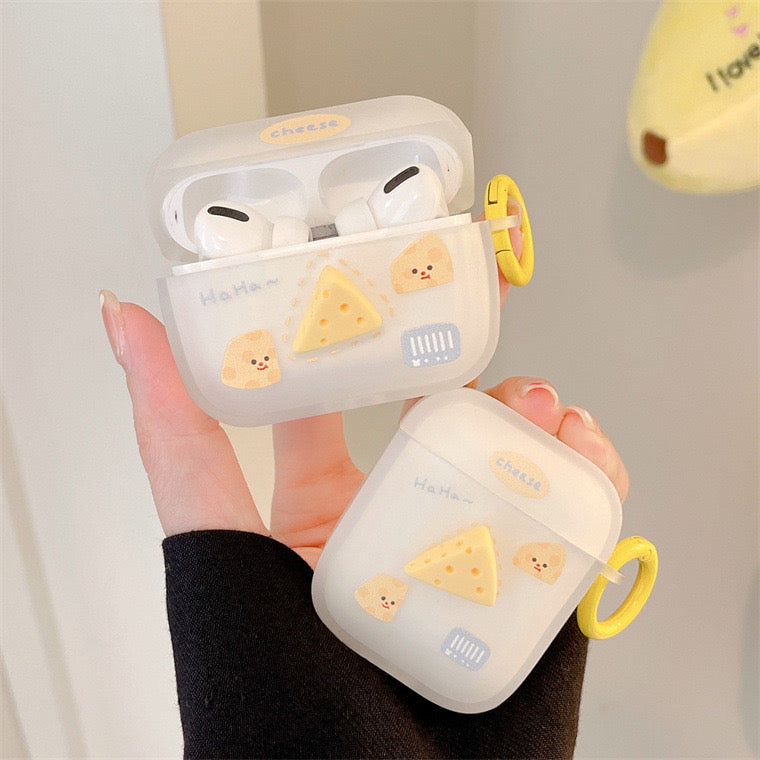 3D Cute Cheese AirPods Case