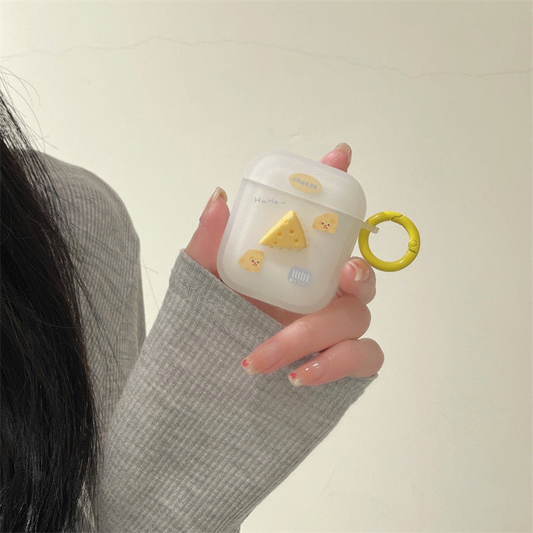 3D Cute Cheese AirPods Case