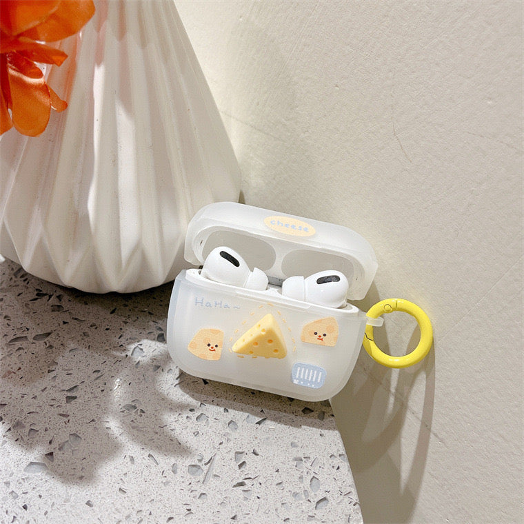 3D Cute Cheese AirPods Case