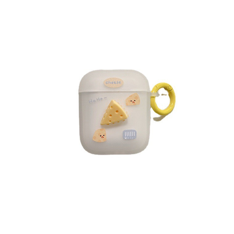 3D Cute Cheese AirPods Case