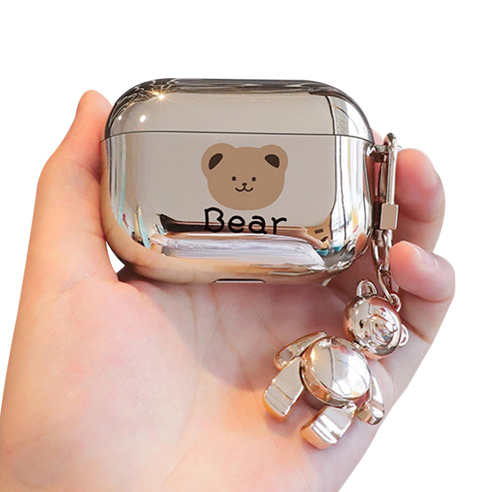 Chrome 3D Bear AirPods Case