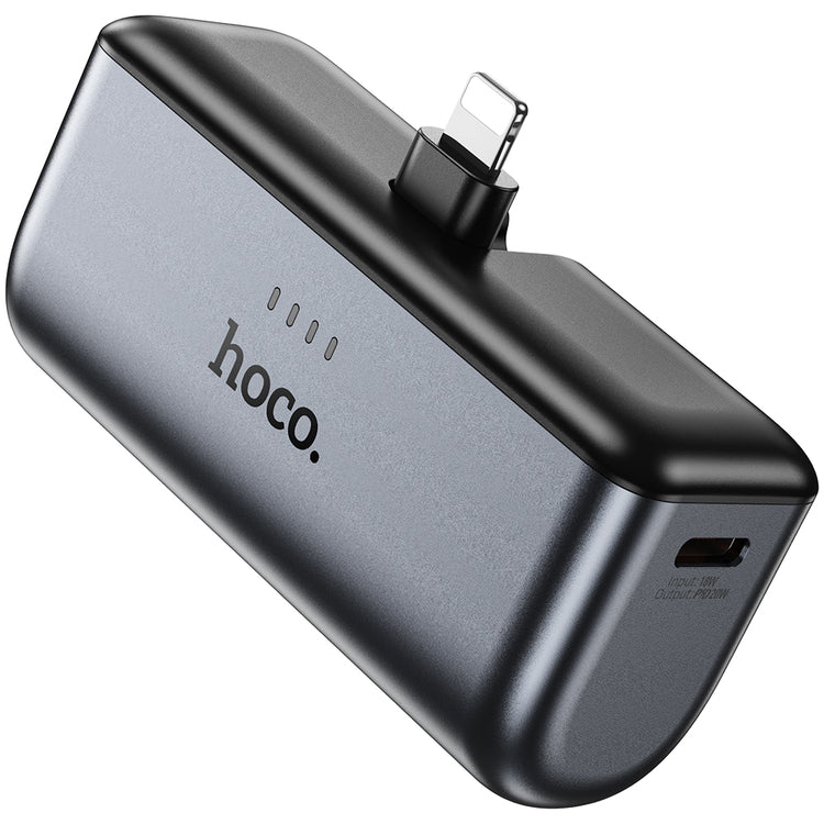Ultra-Compact 20W Fast Charging Mini Pocket Power Bank with Foldable USB Lightning Connector (5000mAh)