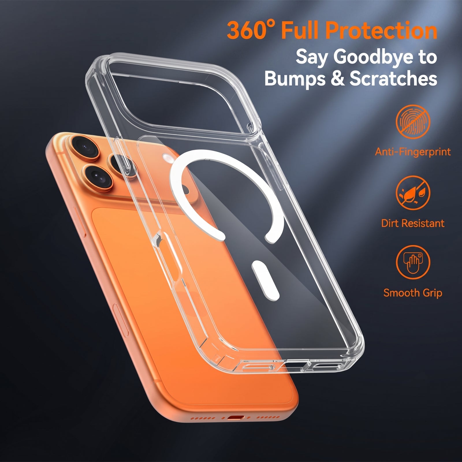 Ultra-Clear Strong Magnetic Suction Transparent Case for iPhone