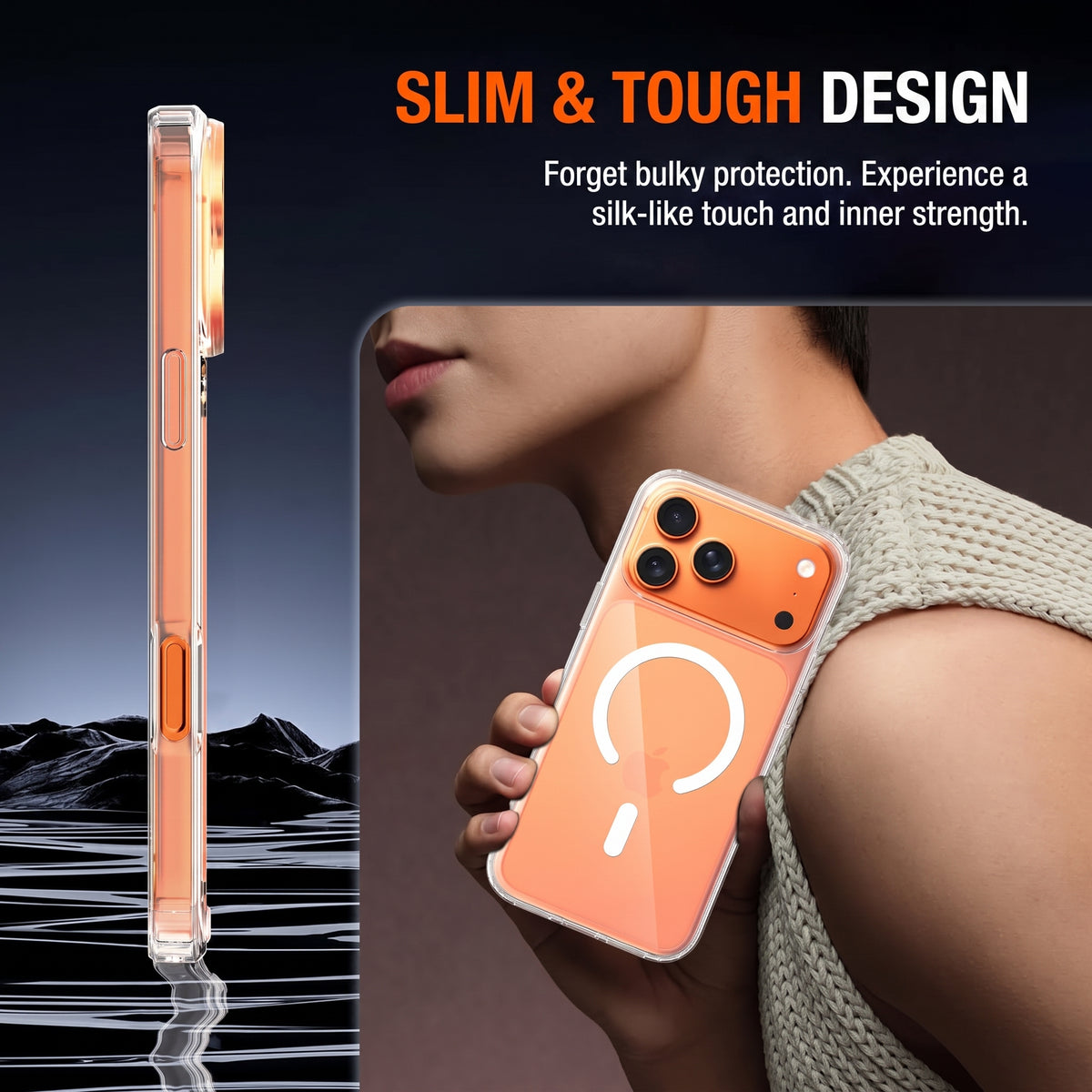 Ultra-Clear Strong Magnetic Suction Transparent Case for iPhone