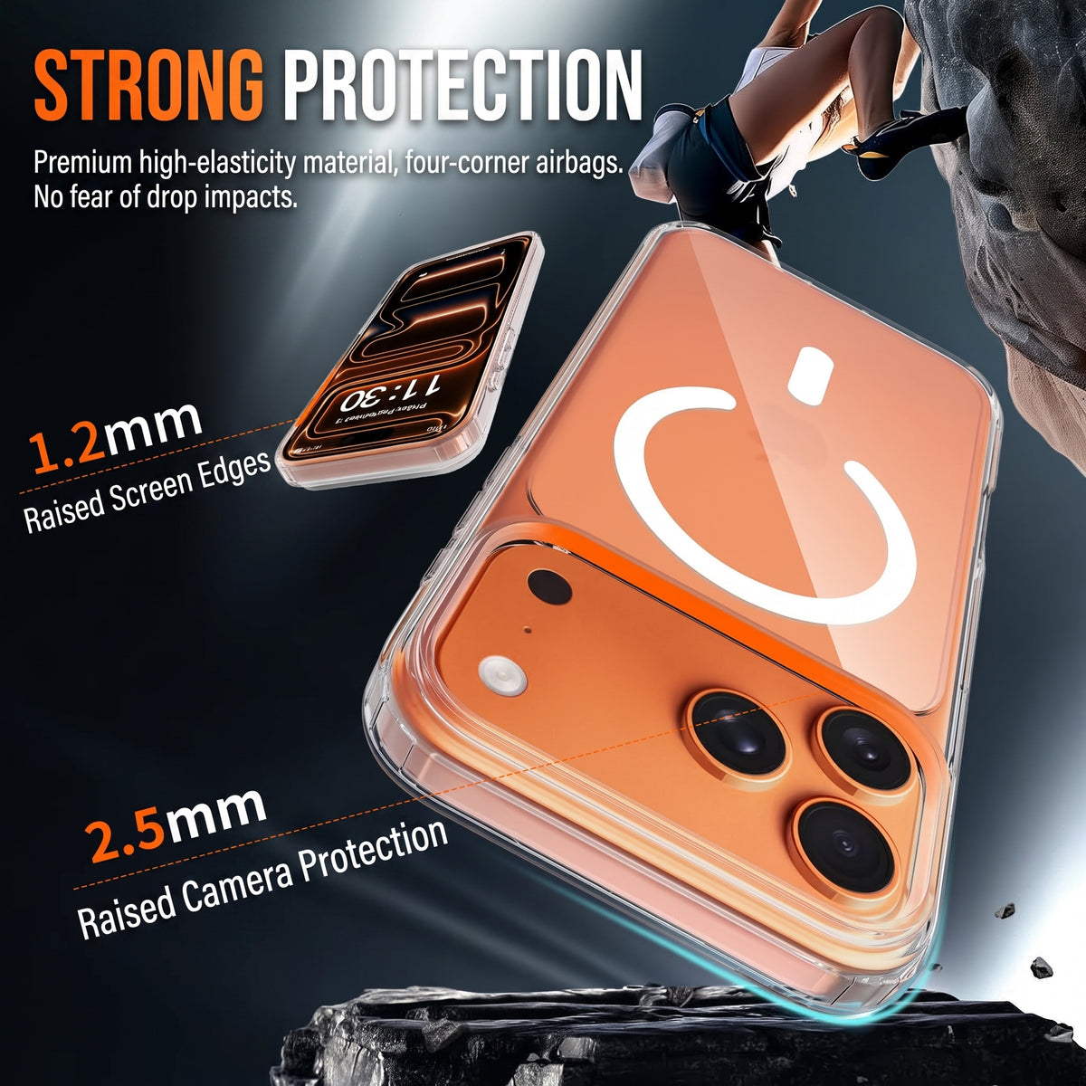 Ultra-Clear Strong Magnetic Suction Transparent Case for iPhone