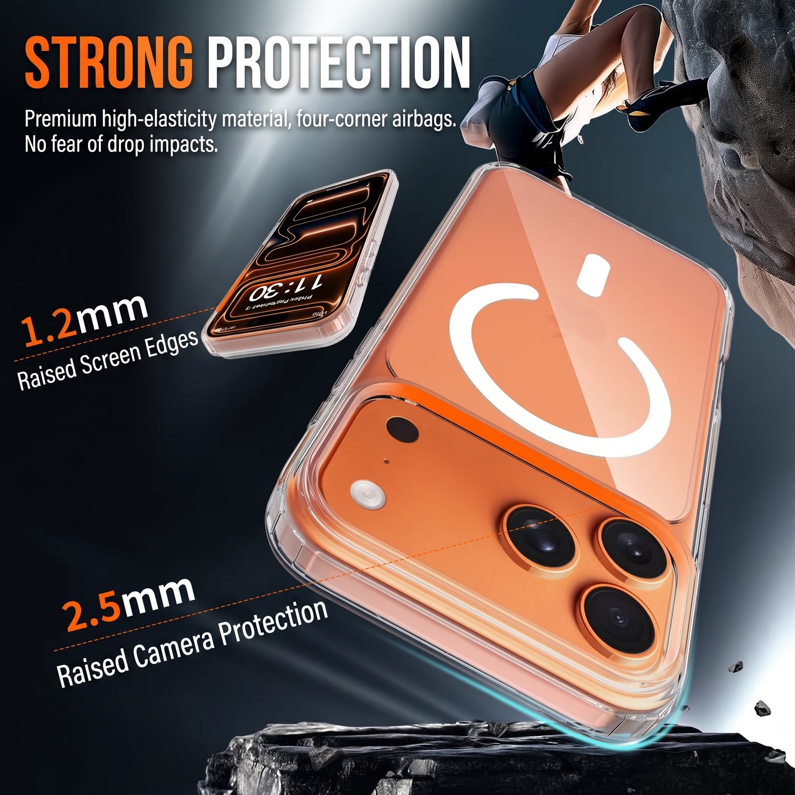 Ultra-Clear Strong Magnetic Suction Transparent Case for iPhone